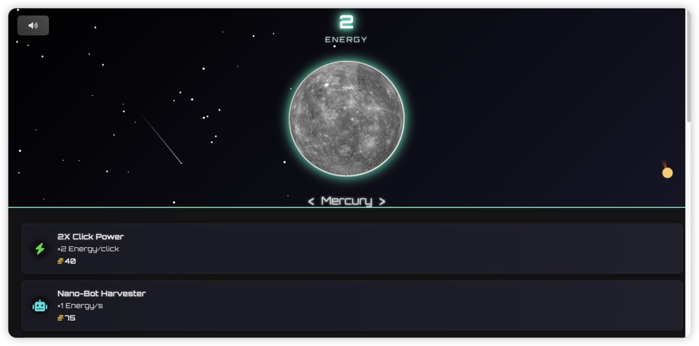 Planet Clicker Game